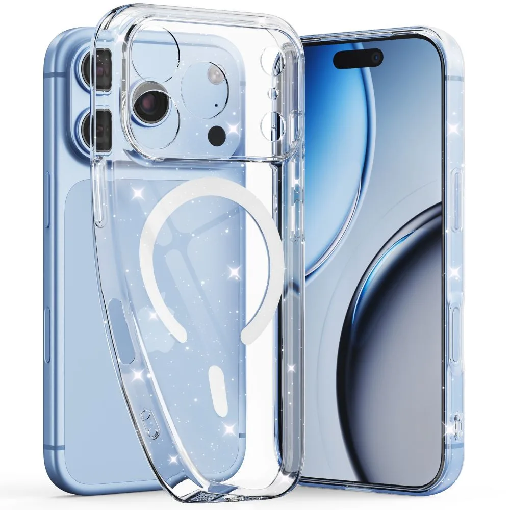 Tech-Protect FlexAir Magsafe Back Cover TPU για iPhone 17 Pro Max / 18 Pro Max - Clear Glitter