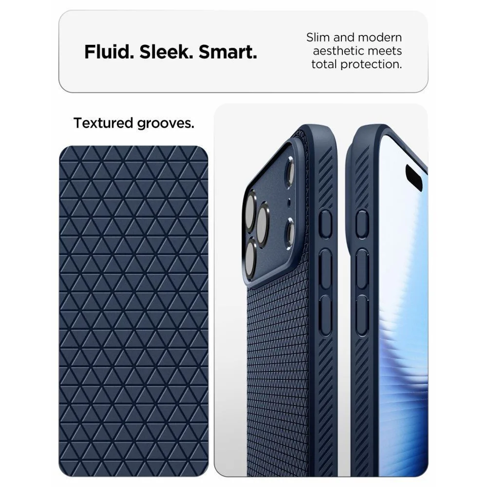 Spigen Liquid Air Back Cover Σιλικόνης για iPhone 18 Pro / 17 Pro - Navy Blue – εικόνα 2