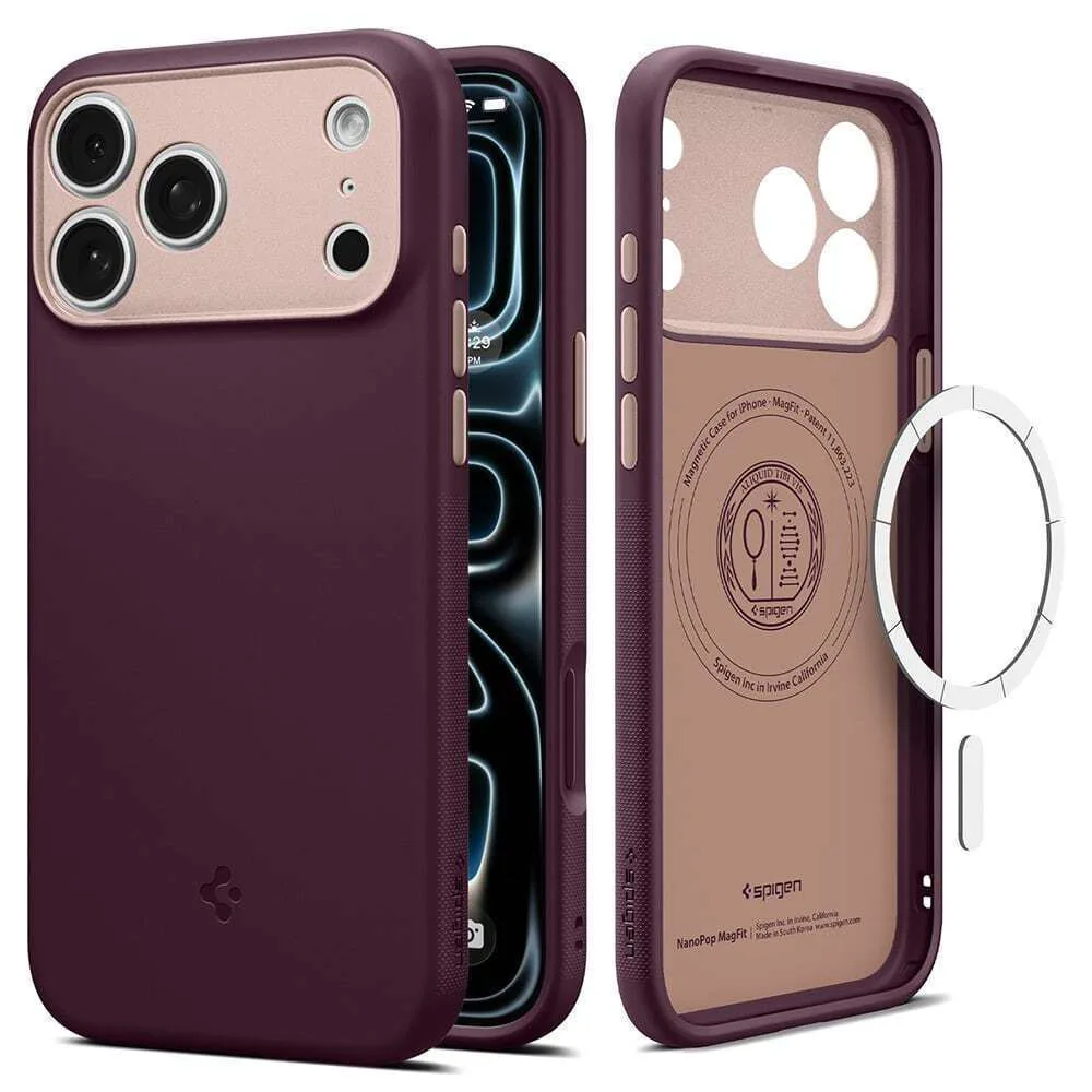 Spigen Nano Pop Mag Back Cover Σιλικόνης για iPhone 18 Pro Max / 17 Pro Max - Burgundy Bean – εικόνα 3
