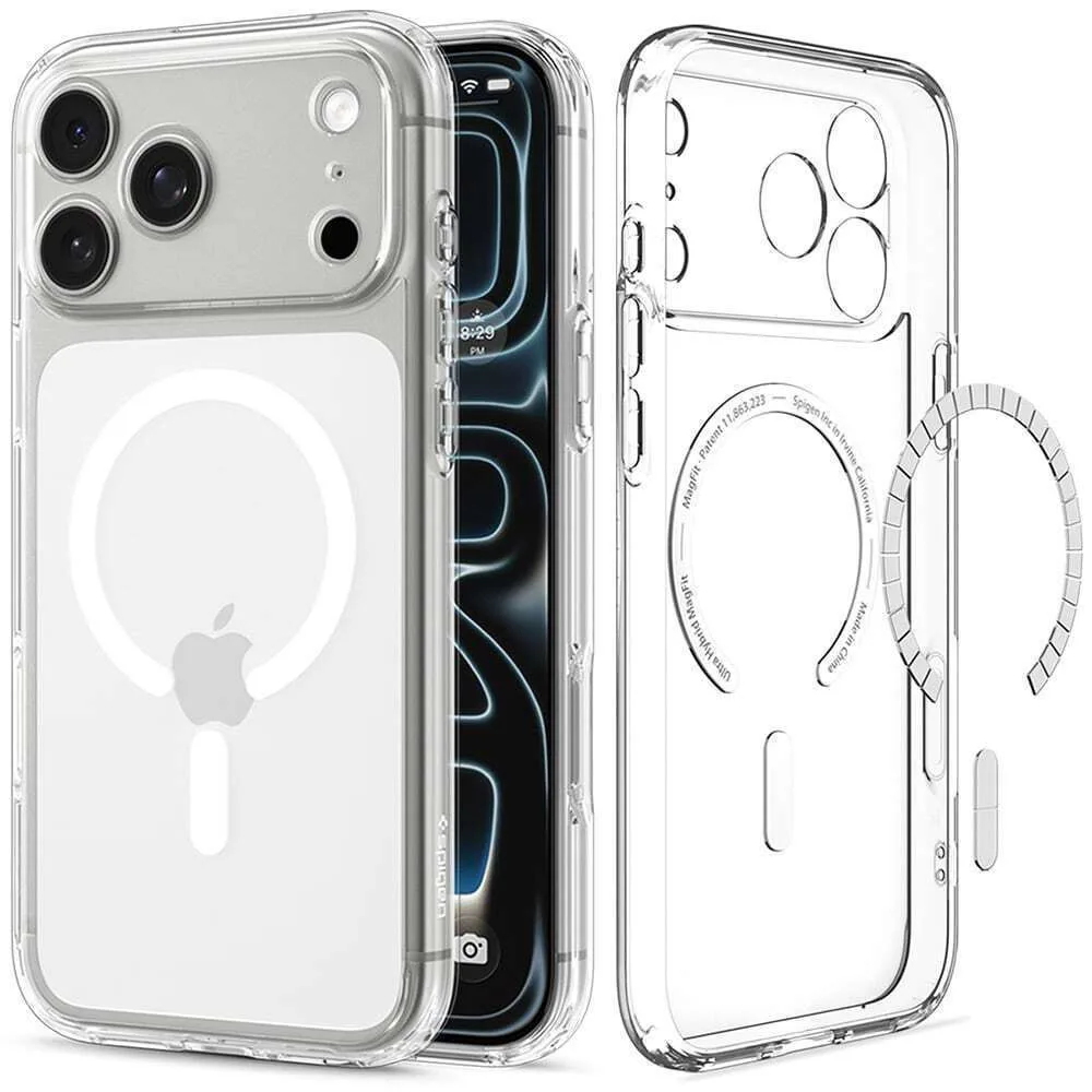 Spigen Ultra Hybrid Magfit Back Cover TPU - PC για iPhone 18 Pro Max / 17 Pro Max - Clear/White – εικόνα 3
