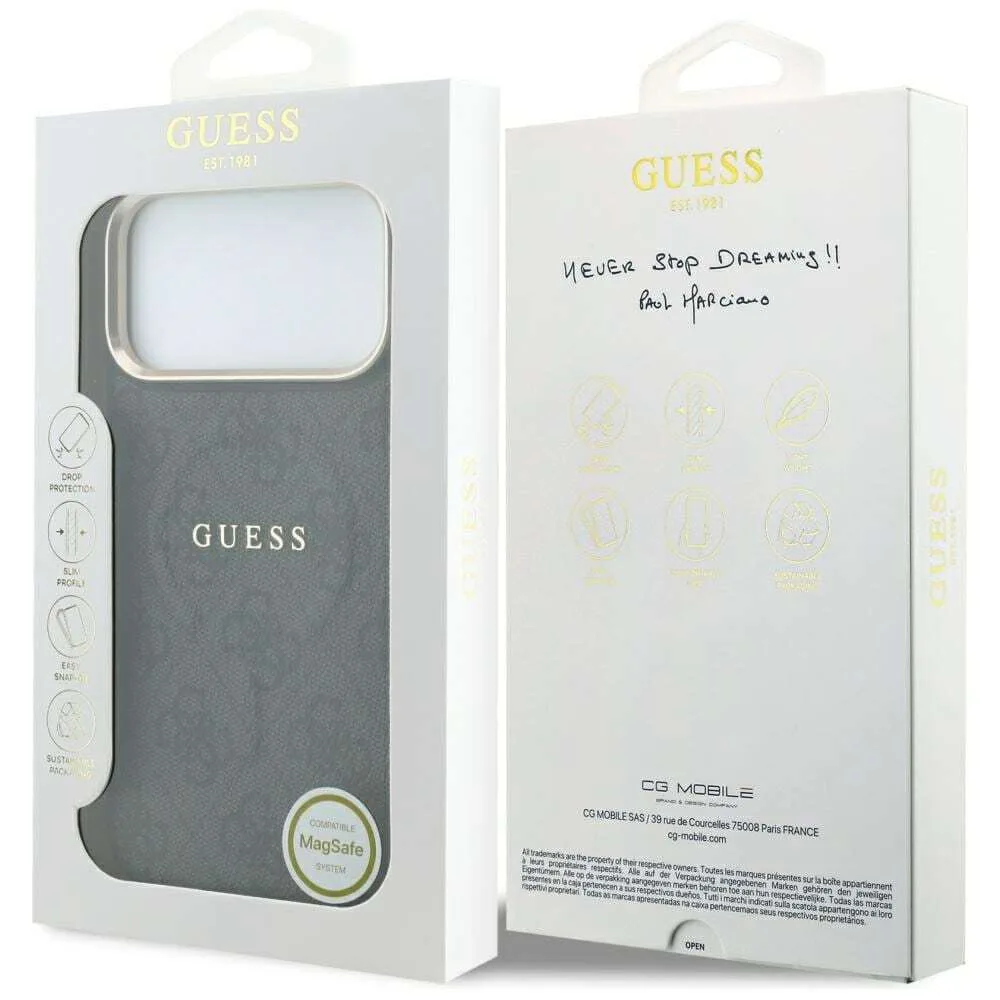 Guess 4g Embossed Ring Classic Logo Magsafe για iPhone 18 Pro / 17 Pro - Black – εικόνα 2