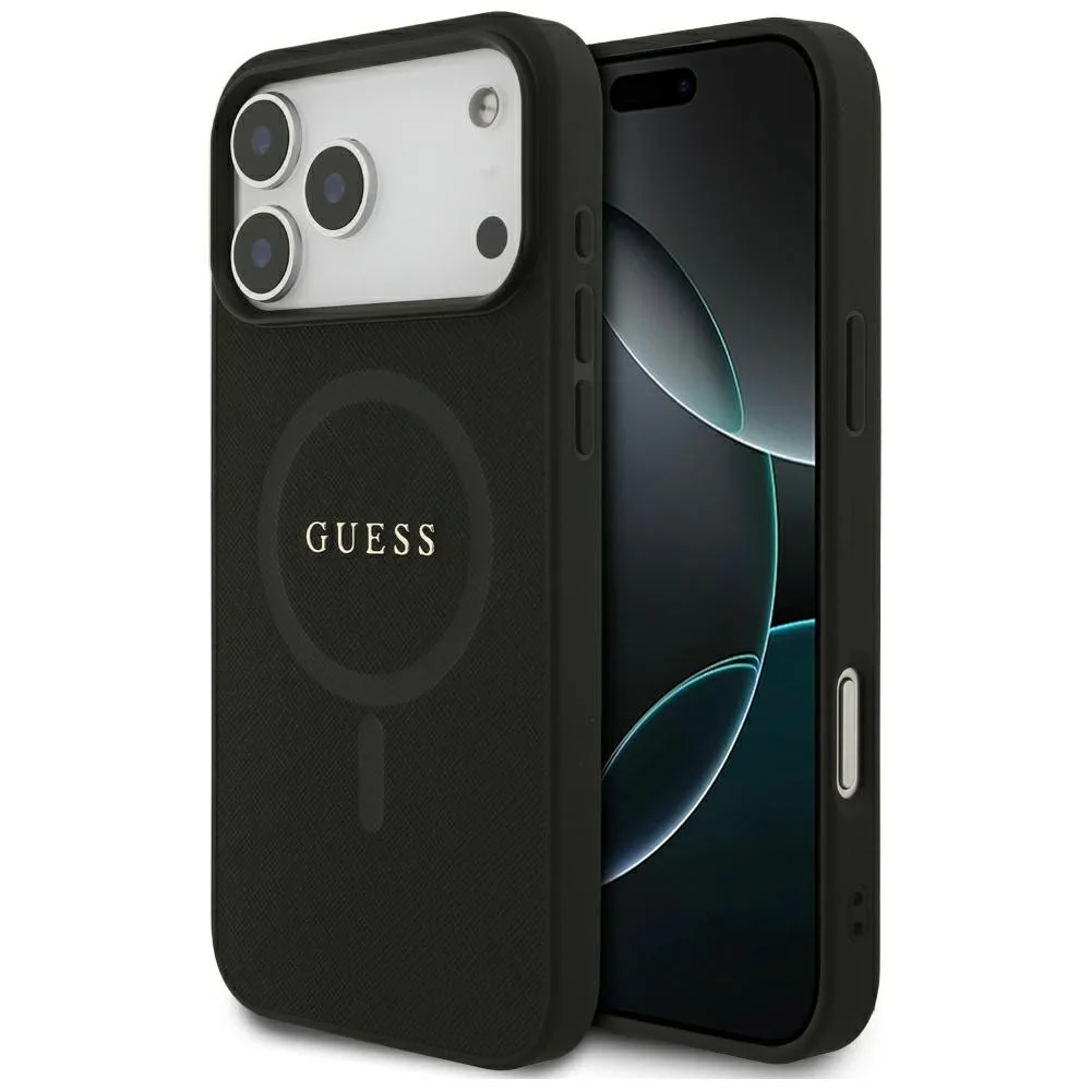 Guess Saffiano Classic Logo Magsafe Case για iPhone 18 Pro Max / 17 Pro Max - Black