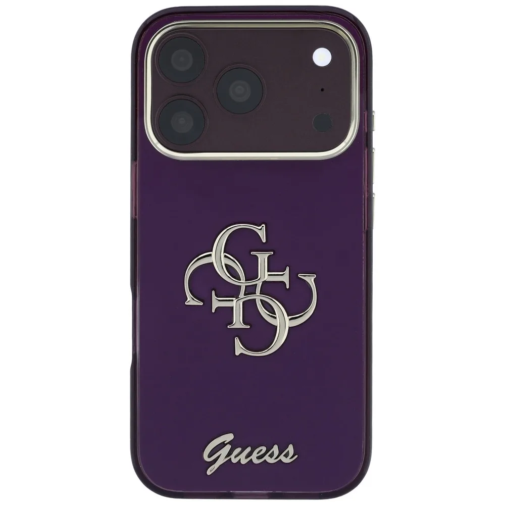 Guess Iml 4g Script Metal Case για iPhone 17 Pro / 18 Pro - Burgundy – εικόνα 4