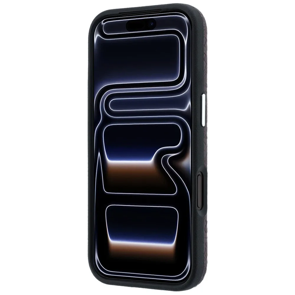 Karl Lagerfeld Grained Allover Logo Metal Elongated Magsafe Case για iPhone 17 Pro Max /18 Pro Max - Burgundy – εικόνα 4