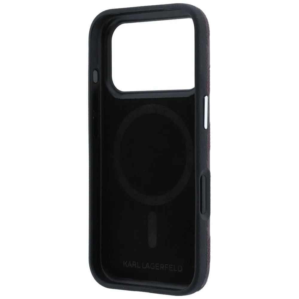 Karl Lagerfeld Grained Mono Resin Logo Magsafe Case για iPhone 17 Pro Max / 18 Pro Max - Burgundy – εικόνα 5