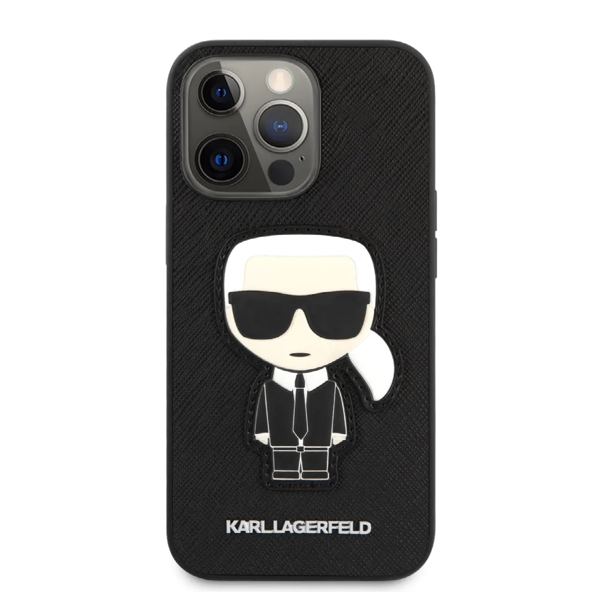 Karl Lagerfeld Ikonik Patch Saffiano Hard Case Θήκη προστασίας από δερματίνη – iPhone 13 Pro μαύρο – KLHCP13LOKPK – εικόνα 3