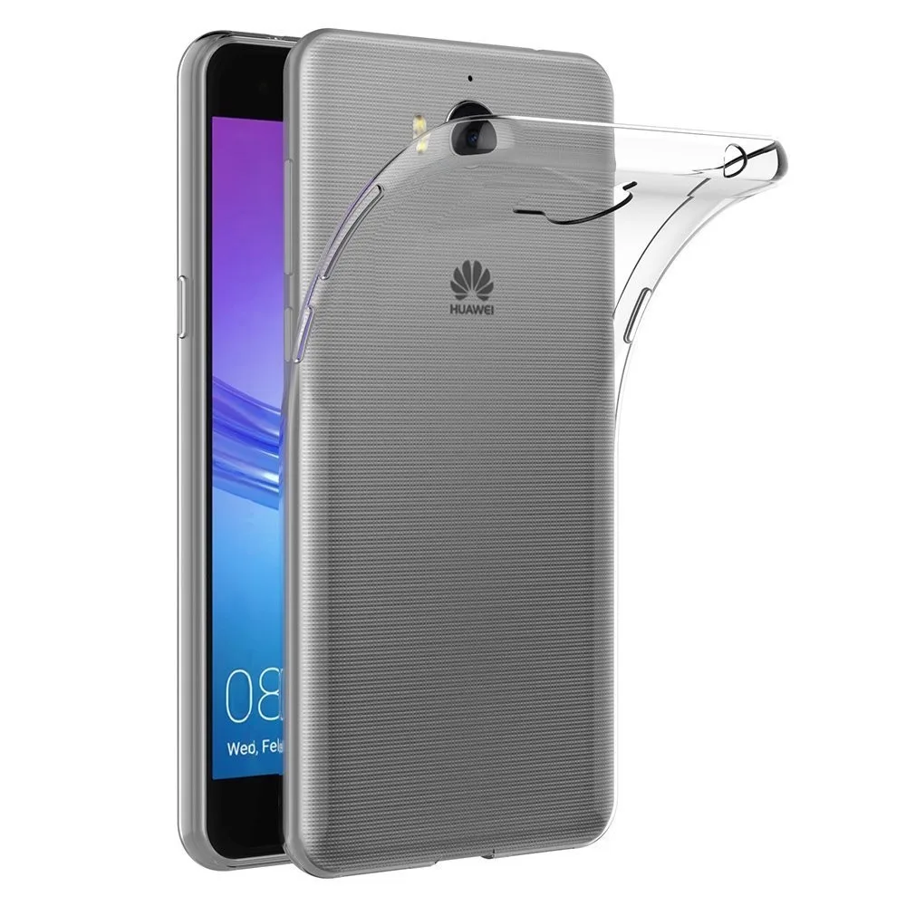 Θήκη σιλικόνης TPU Ultra Thin για Huawei Y5/Y6 2017 - Διάφανη – εικόνα 2