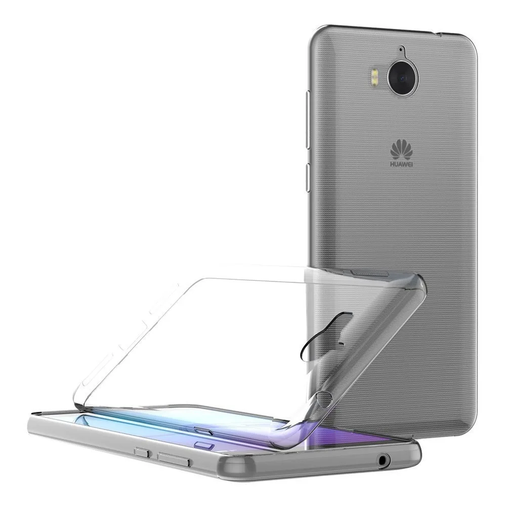 Θήκη σιλικόνης TPU Ultra Thin για Huawei Y5/Y6 2017 - Διάφανη – εικόνα 3