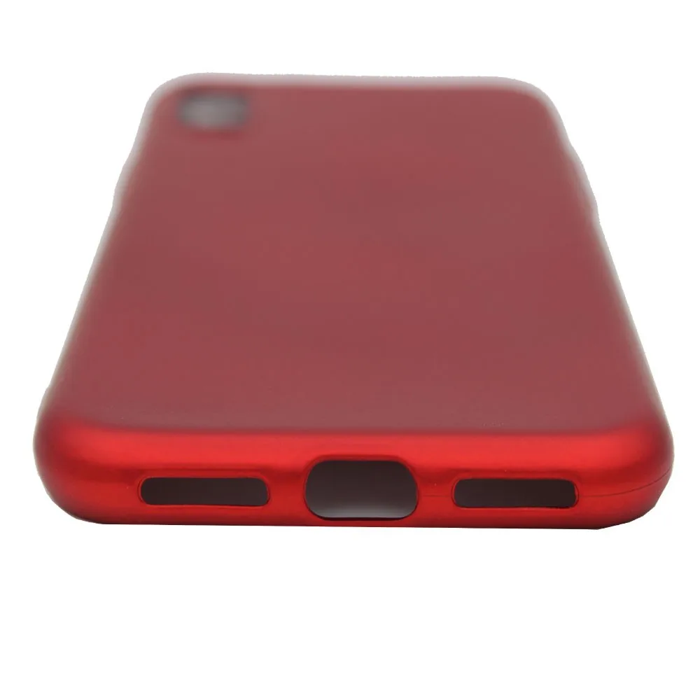 Θήκη σιλικόνης TPU Gel Ultra Thin mat για iPhone X/Xs - Κόκκινο – εικόνα 3