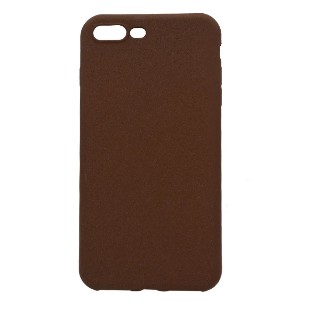 Θήκη σιλικόνης TPU Ultra Slim 0.3mm soft υφή mat για iPhone 7 Plus / 8 Plus - Καφέ