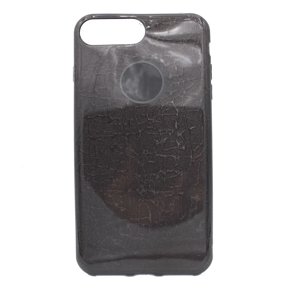 Θήκη TPU με αποσπώμενο ανάγλυφο σχέδιο για iPhone 7 Plus / 8 Plus - Μαύρο