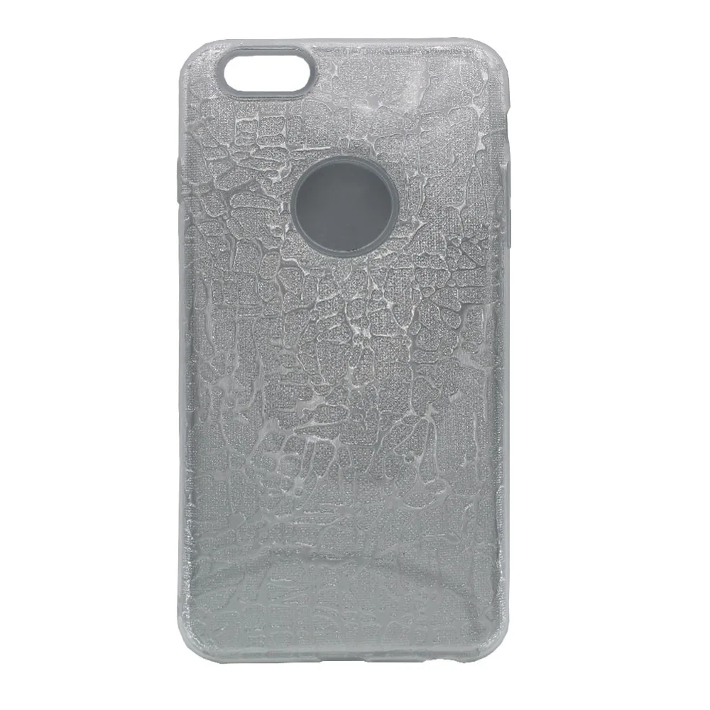 Θήκη TPU με αποσπώμενο ανάγλυφο σχέδιο για iPhone 6/6S Plus - Ασημί