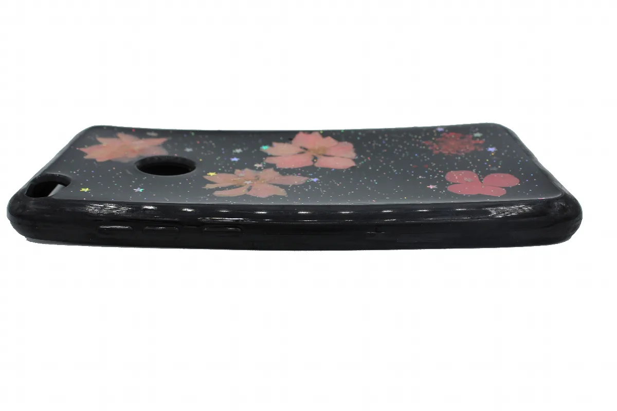 Θήκη TPU σιλικόνης με σχέδιο Λουλούδια για Huawei P8/P9 Lite 2017 - Μαύρο – εικόνα 3